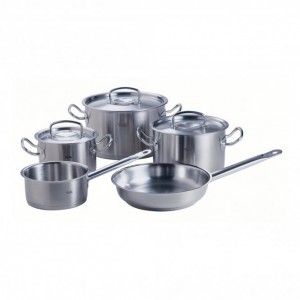 Fissler Profi 5 piece set with Frypan 24 cm