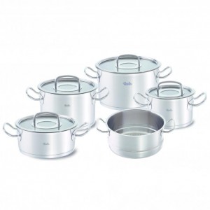 Fissler Profi 5 piece set with Casserole 20cm Glass lids